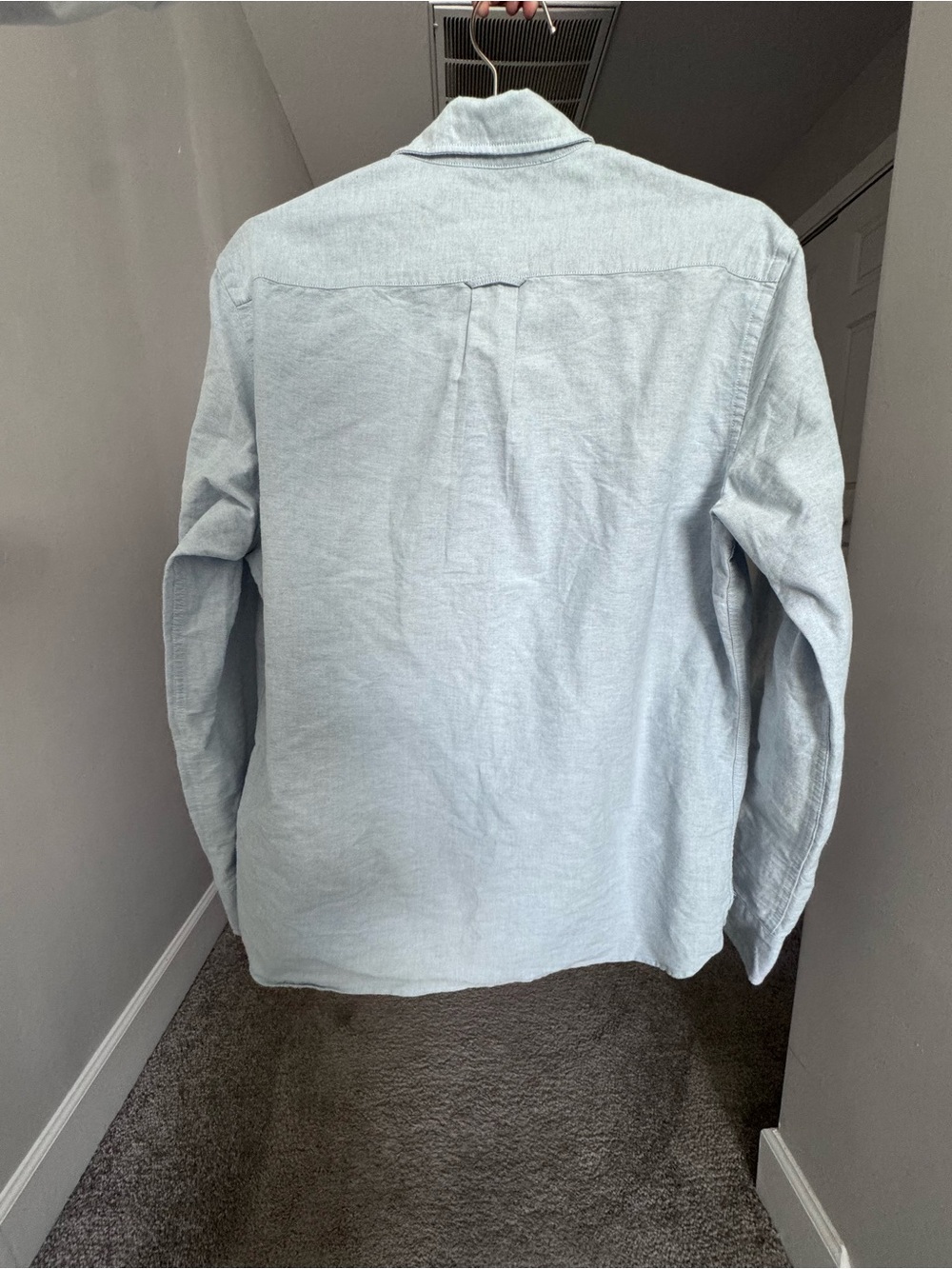 H&M LOGG light blue cotton button down